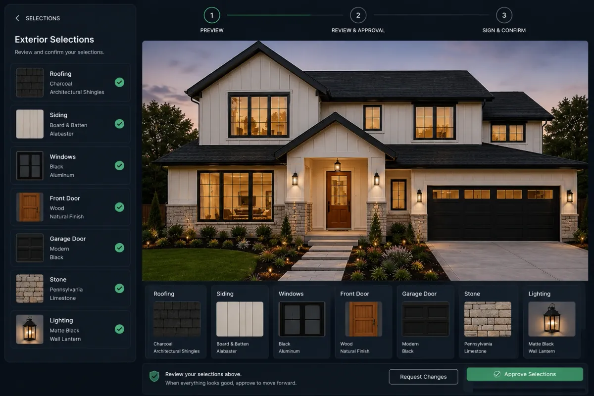 An AI-generated concept showing finish and fixture selections